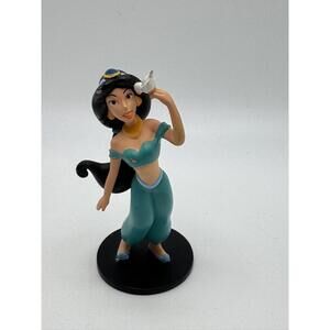 Disney Princess Jasmine PVC Figurine 3.25” Cake Topper Aladdin Flat Base